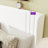 King Size Velvet Upholstered Platform Bed with Adjustable Headboard and Wooden Slats, White-1300865885-1300865887