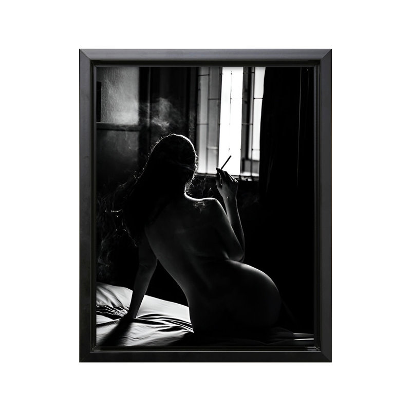 Boudoir, 12"H x 16"W, Canvas, Black Framed