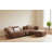 Mocha Cloud 125'' Sectional Sofa With Ottoman