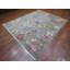 Tapis oriental rectangulaire gris en laine noué à la main 7 pi 8 po x 9 pi 7 po - MOA10288278