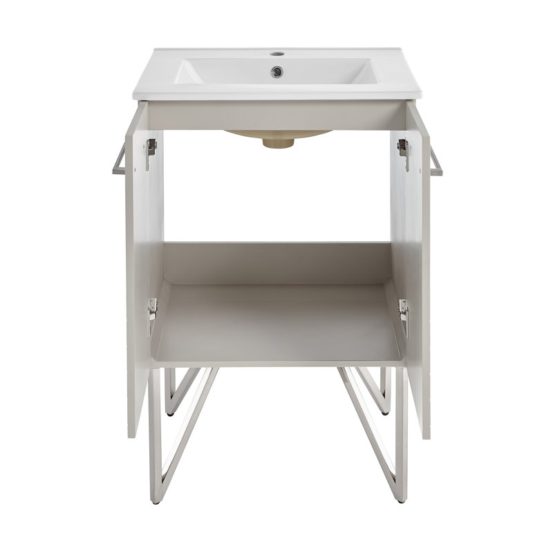 Meuble-lavabo de 24 po Annécy, Grège