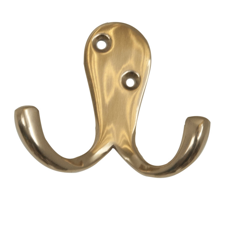 Aralia Brass Wall Hook, Polished Chrome