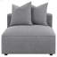 Chaise sans accoudoirs avec coussin décoratif Amherst Grey (un seul siège)-1319477720