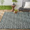 Tapis d'intérieur / extérieur à motif géométrique de style champêtre Danica Nicole Miller