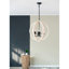 Lustre en bois 6 lumières, luminaire suspendu avec chaîne réglable pour le vestibule de la salle à manger de la cuisine, ampoule non incluse
