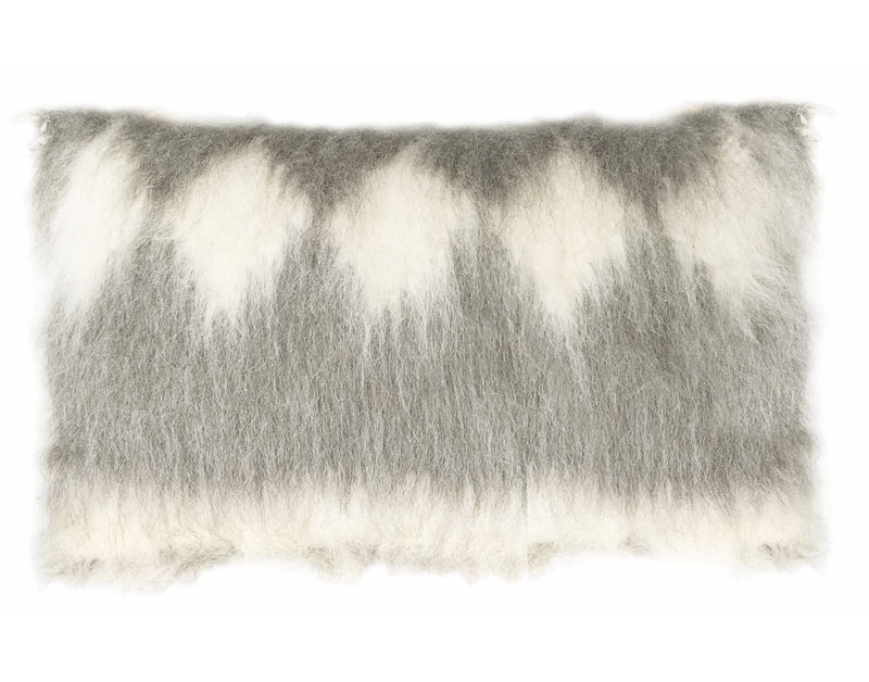 Fibre by Auskin Recycled Wool Rectangle Cushion 28" L Rustic Decorative Pillow for Indoor Use, 16"H x 28"W, Rectangular