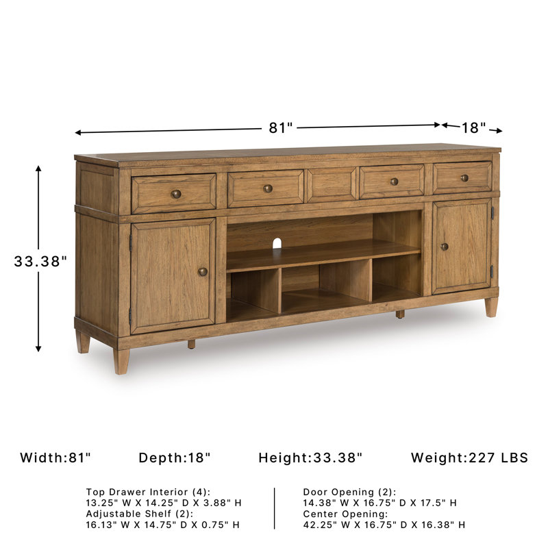 Herlinda 81" TV Stand For Tvs Up To 93"