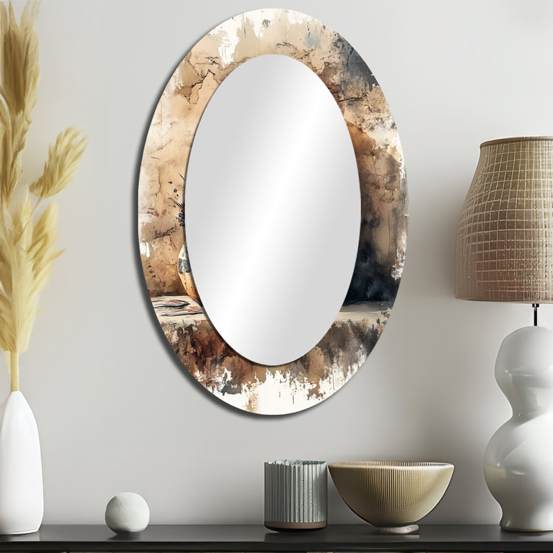 Miroir mural Native Art Pottery Desert Serenity I - Bohemian, 36 po x 24 po