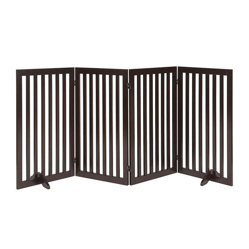 Huron Wood Free Standing Pet Gate with a Pair of Support Feet, 20"W x 36"H,4 Panels