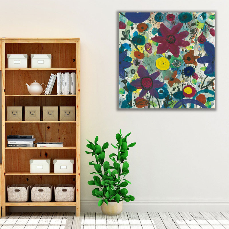 Jewel Garden I - reproduction d'art sur toile, H 40 po x l 40 po