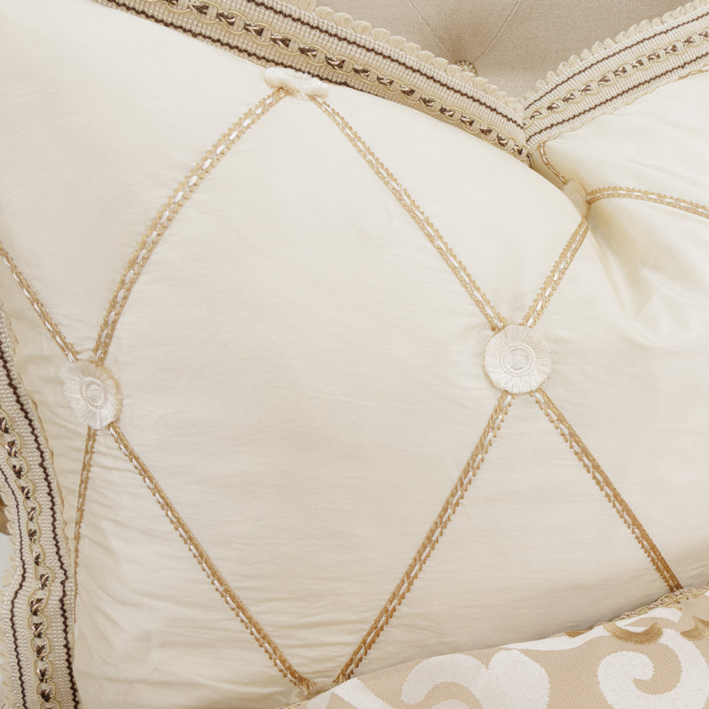 Luxembourg Cream and Gold King Comforter Set