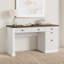 Rangement de bureau cannelé, bureau de direction moderne de 54 po avec station de charge, bureau d'écriture en bois avec classeur et tiroirs pour bureau, salon-1960220366