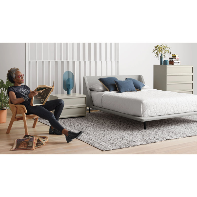 Sinder Wool Area Rug in Gray, Rectangle 8' x 10'