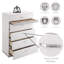 Commode élégante et fonctionnelle avec beaucoup de rangement et d'organisateur, idéale pour la chambre à coucher et l'organisation à la maison.