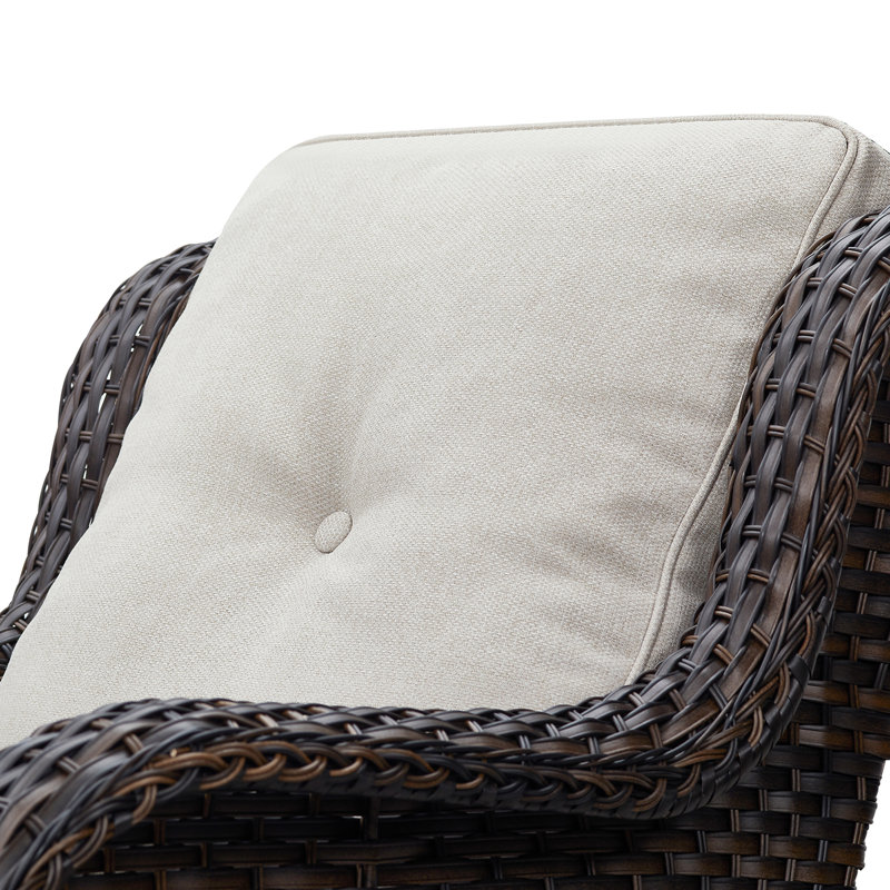 Schutt 8 - Pieces Rattan Multiple Chairs Seating Group with Cushions and Side Table, Beige, Brown