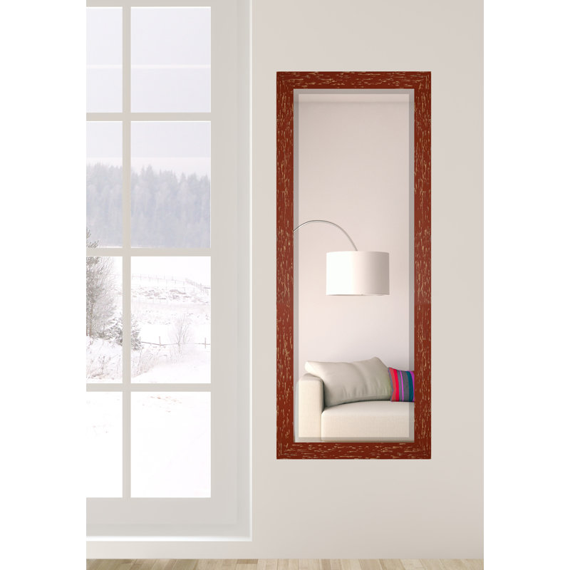 Miroir pleine grandeur Renegar, H 59 po x l 20 po, Rouge brique