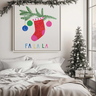 «Cheerful Christmas Stocking I», reproduction sur toile