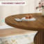 Space-Saving Extendable Oval Dining Table For 4-8 People, Expandable Wooden Top 47"-63", Sturdy Metal Frame, Modern Farmhouse Style- Walnut Finish-1040265580