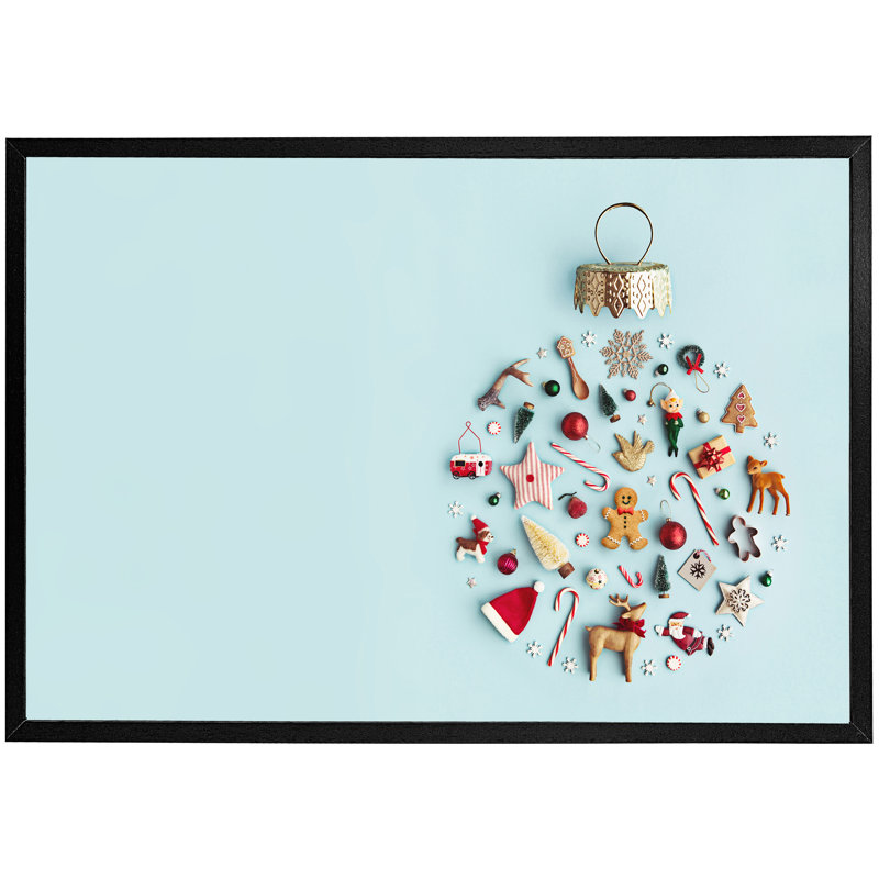 Mifflinburg Christmas Holidays - Single Picture Frame Print, Black, 41cm H x 61cm W x 4cm D