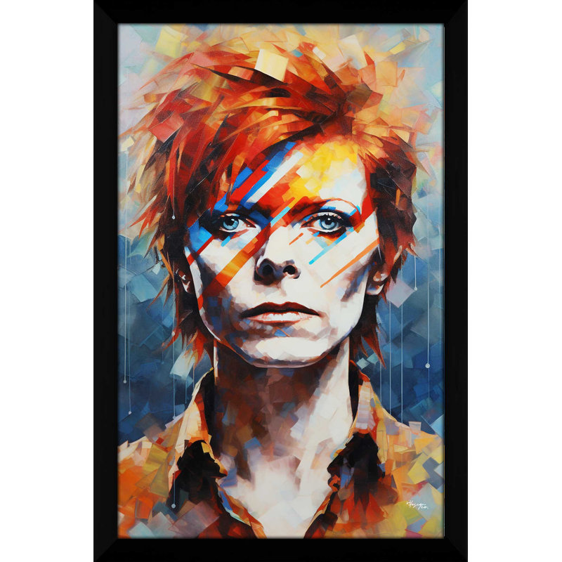 "David Bowie" par V2 Design Co., reproduction sur acrylique, H 27,5 po x l 21,5 po x P 0,75 po