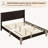 Farmhouse Wood Bed Platform with Headboard-2140697803-2140697814