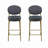 2-Pack Modern Velvet Bar Stools-80488503