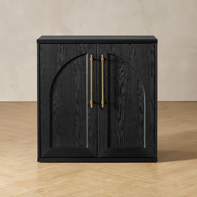 Buffet avec rangement Mercer41 Evers, Noir, noir, noir, noir