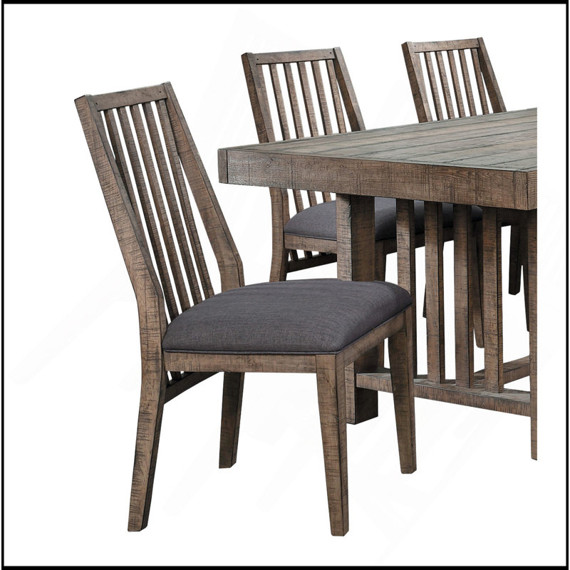 Ensemble de chaises d'appoint en bois 2 pièces avec sièges rembourrés recouverts de tissu