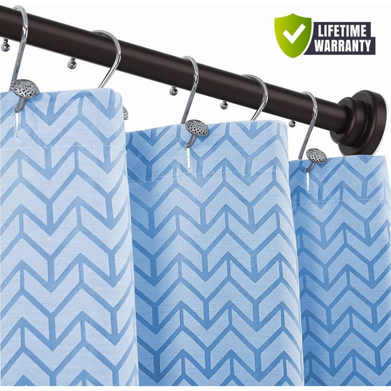 Bronze Adjustable Tension Shower Curtain Rod 42-72 Inches