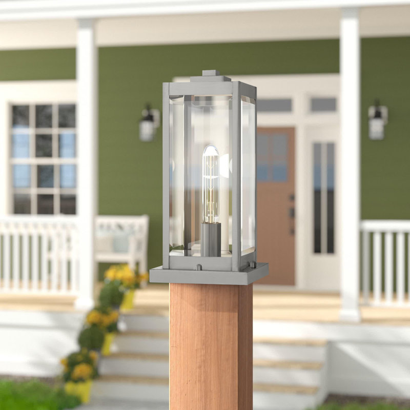 Wylie Beveled Pier Mount Light, Stainless Steel