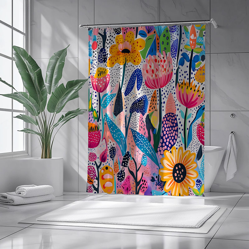 Rideau de douche Cheerful, H 72 po x l 71 po