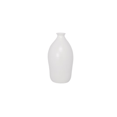 Ceramic Vase Matte Finish White..5.75"x5.75"x10.25"H