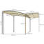 Samual 3 x 2.5m Patio Metal Gazebo Door Window Awning Cream White