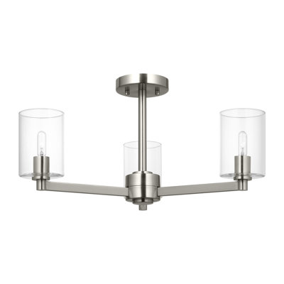 3 - Light Semi Flush Mount