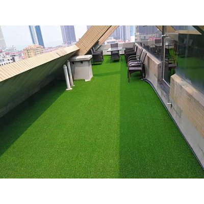 6FTX10FT Outdoor Artificial Grass Runner Rug, Thick Realistic Fake Grass Roll Decor Patio Balcony Garden Lawn, Dog Pets Turf Drain Mat, 0.78" Pile Height