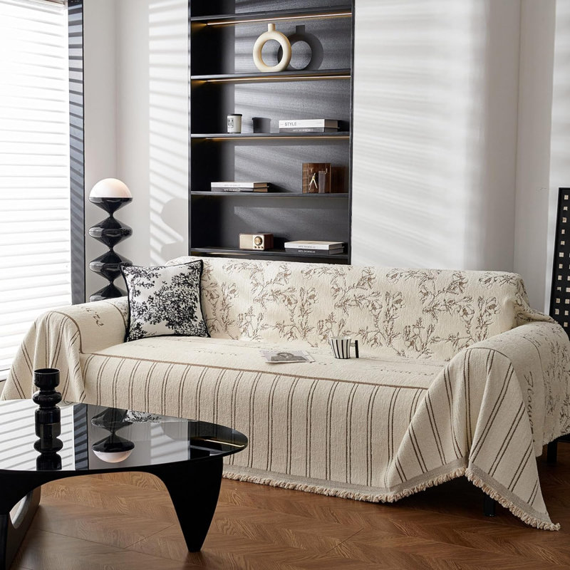 Housse pour canapé à coussins en T en chenille