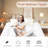 Quilted Mattress Topper For Back Pain Mattress Topper Mattress Protector Extra Thick Mattress Pad Cover Fluffy Mattress Cover Machine Washable(White)-1399706727