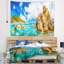 Tapisserie en polyester avec accessoires suspendus en polyester mer mer de paradiso et fermeture costa-28500911