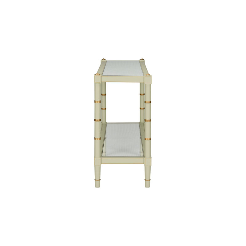 Conner Cane Console, Grass Green