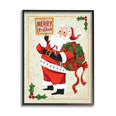 Joyeux Noël père Noël rétro -121