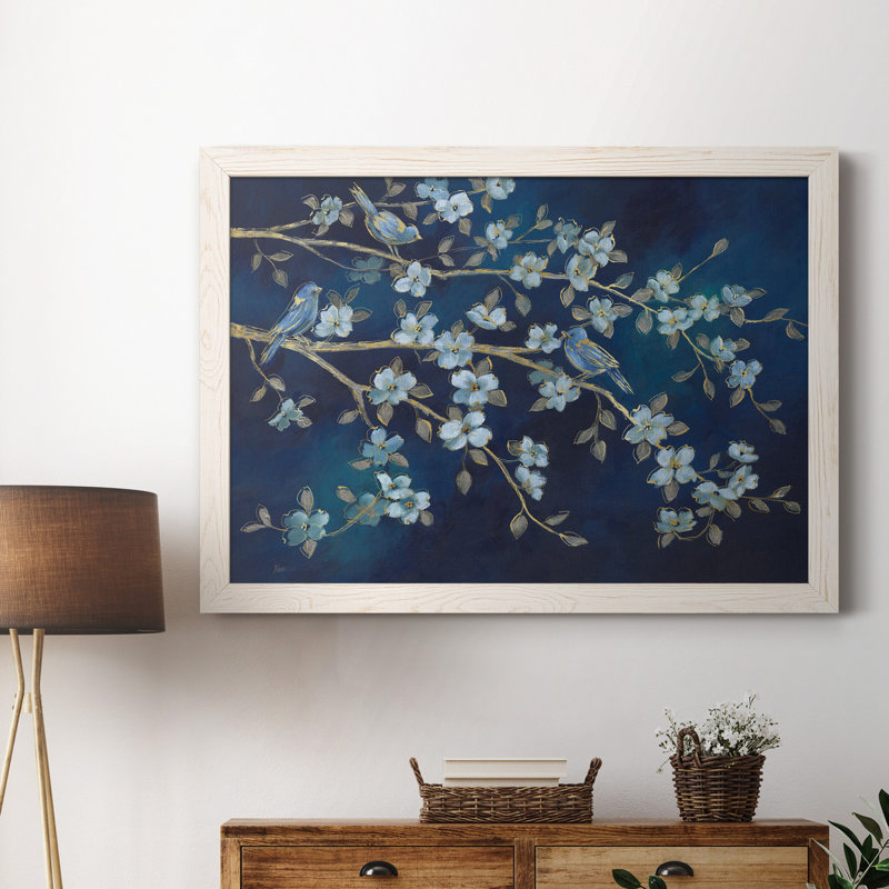 Bluebird conférence - peinture sur toile encadrée, Blanc, H 37,5 po x l 27,5 po x P 1,5 po