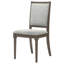 Chaise d'appoint rembourrée brun foncé (ensemble de 2)