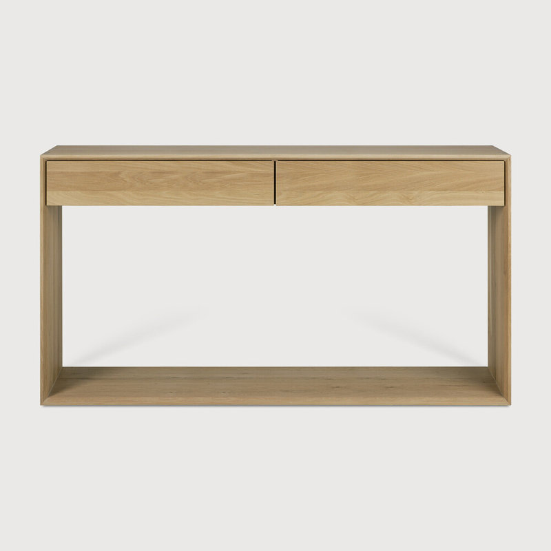Nordic Solid Wood Console Table, 33.5" H x 63" W x 16" D