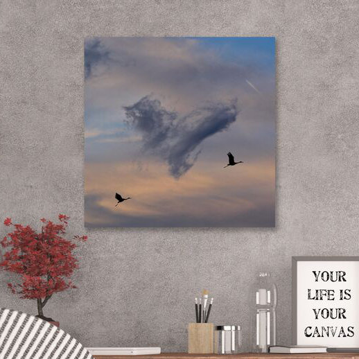 Live In My Heart, Pay No Rent by Dominic Liam - Wrapped Canvas Print, 46cm H x 46cm W x 4cm D