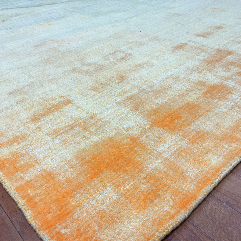 Tapis en soie noué à la main, Rectangulaire 8 pi x 10 pi