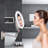 Teejay Modern Round LED Lighted Magnifying Bathroom Wall Mounted Makeup Mirror, Nickel-213531772