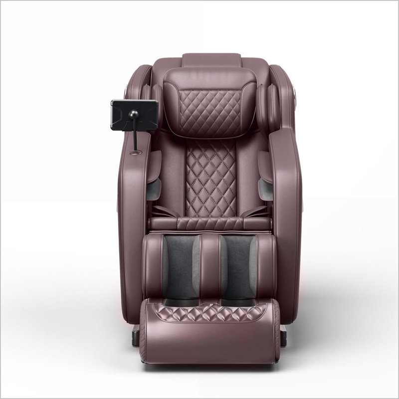 Fauteuil de massage Zero Gravity Massage des pieds | Noyer brun | Cuir PU
