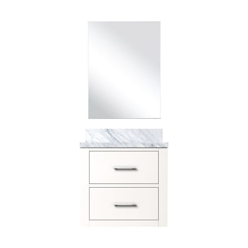 18 po Miroir de salle de bain blanc inclus