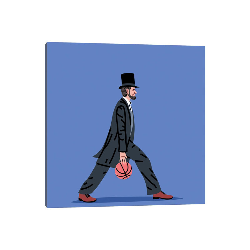 Balling Lincoln par Elad Shagrir - impression, H 12 po x l 12 po x P 1,5 po, Toile tendue