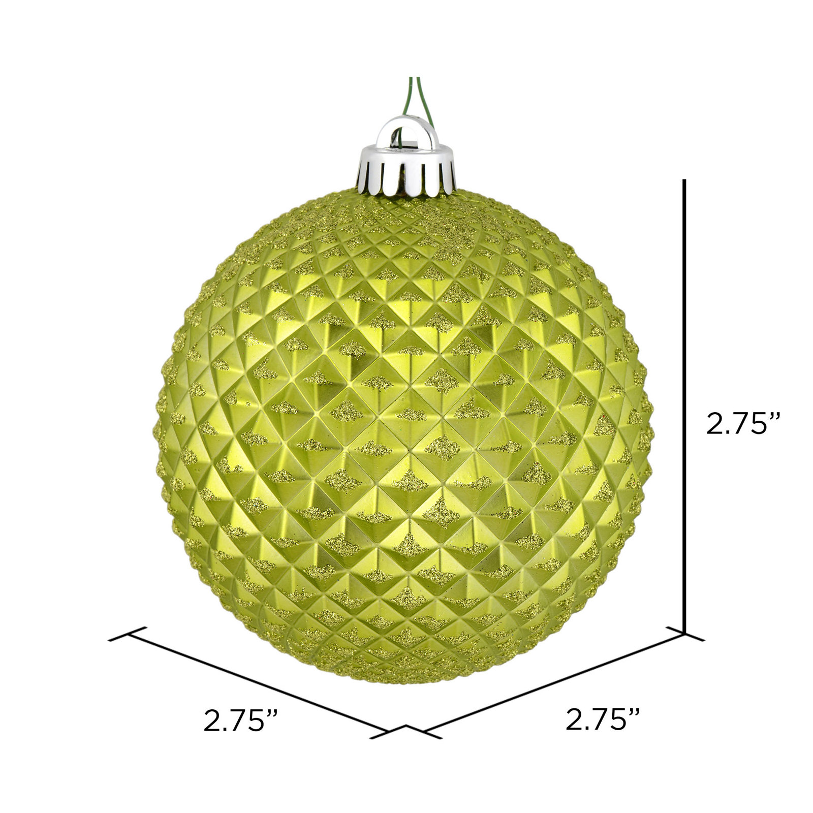 3" Shatterproof Bauble, Lime